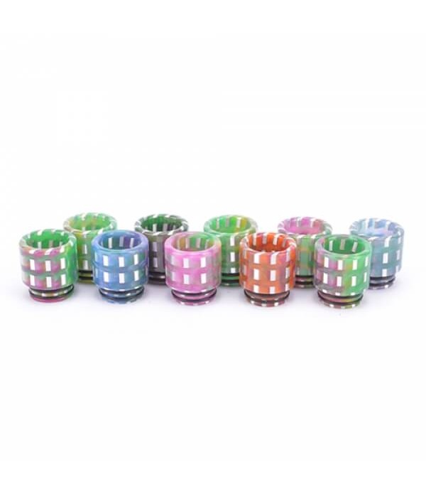 810er Drip Tip Silber gestreift lang