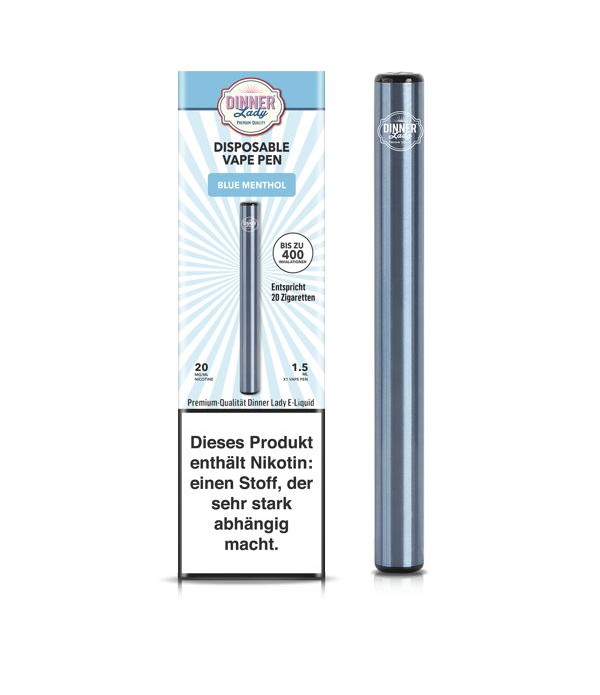 Dinner Lady Disposable Vape Pen Blue Menthol