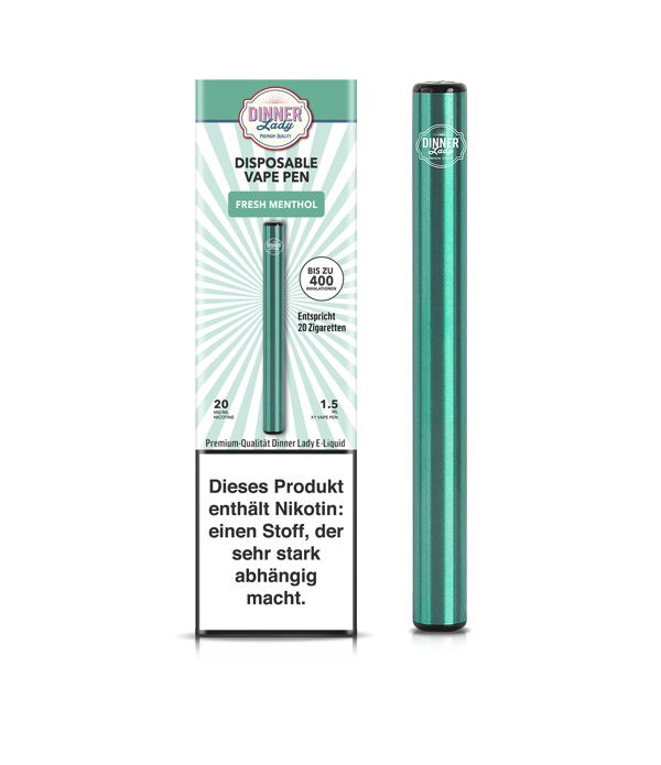 Dinner Lady Disposable Vape Pen Fresh Menthol