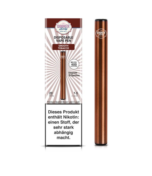 Dinner Lady Disposable Vape Pen Smooth Tobacco