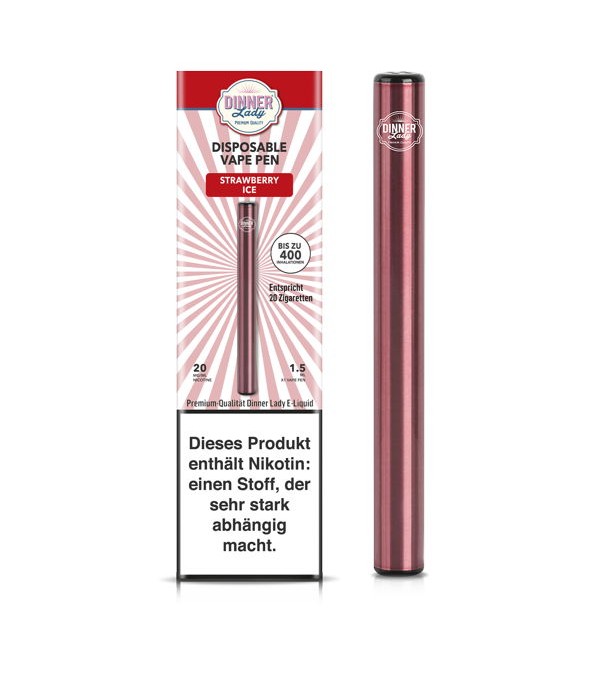 Dinner Lady Disposable Vape Pen Strawberry Ice