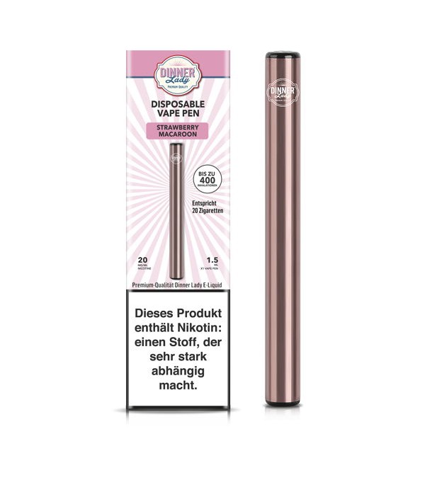 Dinner Lady Disposable Vape Pen Strawberry Macaroon