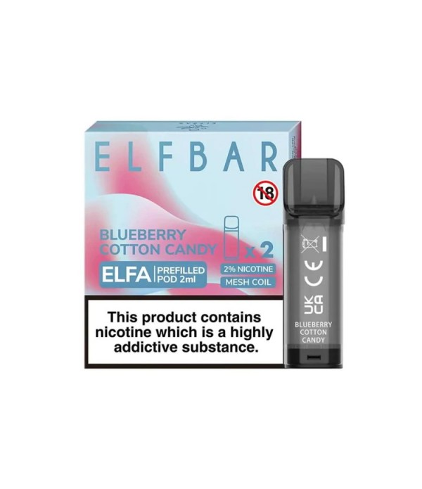 Blueberry Cotton Candy Prefilled Ersatz Pod ELFA Elf Bar