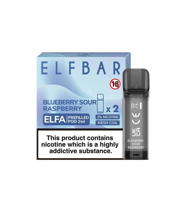 Blueberry Sour Raspberry Prefilled Ersatz Pod ELFA Elf Bar