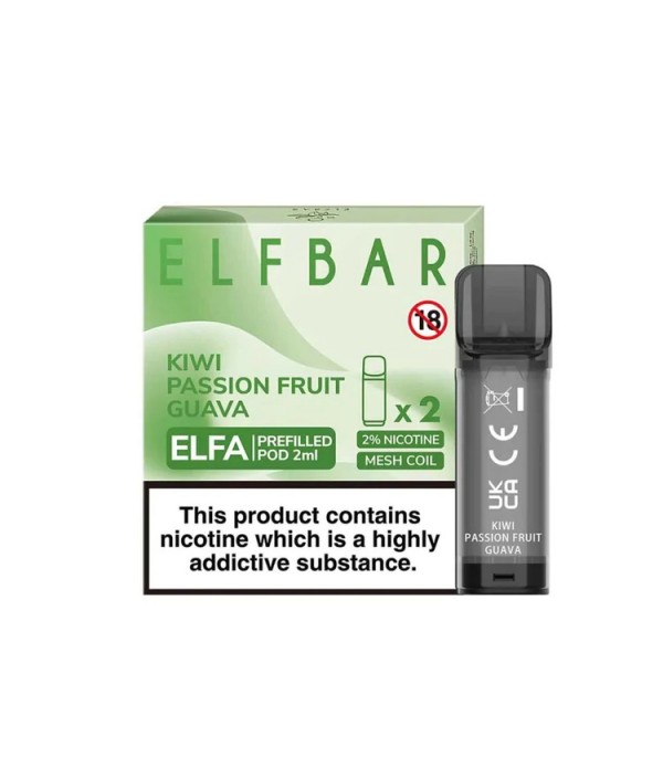 Kiwi Passion Fruit Guava Prefilled Ersatz Pod ELFA Elf Bar