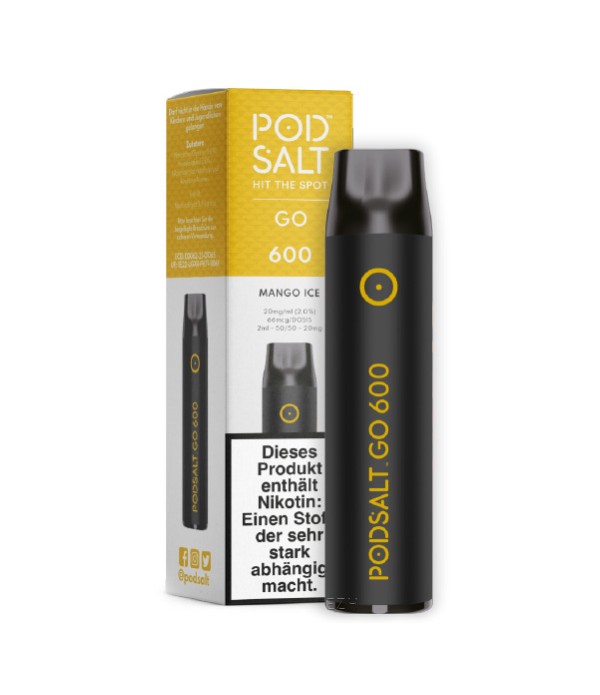 Pod Salt Go 600 Einweg E-Zigarette Mango Ice