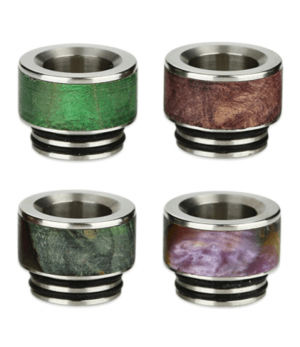 Arctic Dolphin 810er Drip Tip Edelstahl Holz kurz