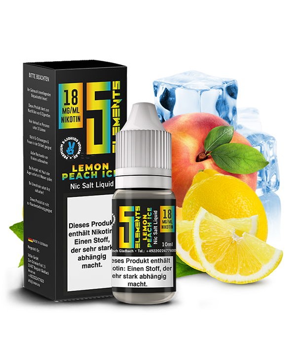 Lemon Peach Ice Nikotinsalz Liquid 5 Elements