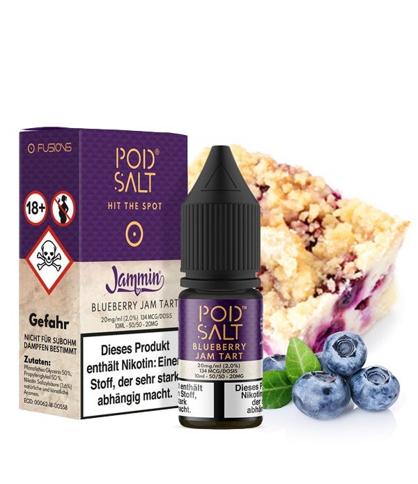 Blueberry Jam Tart - Jammin - Nikotinsalz Liquid Pod Salt Fusion