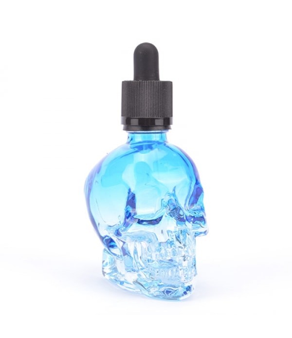 Totenkopfglasflasche mit Pipette