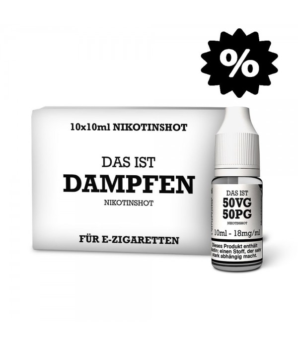 Nikotin Shot 18 mg/ml Das ist Dampfen